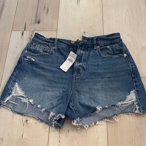 American Eagle Outfitters Distressed Denim Cutoff Shorts - Blue